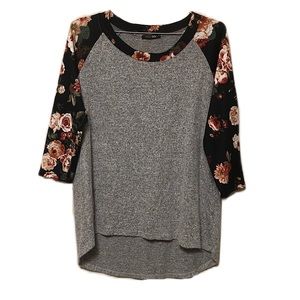 Paper Moon, Casual, Kimono Sleeves, Floral Top, Multi, Size Small